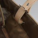 CHANEL Paris Biarritz MM Tote Bag Coated Canvas Gold Tone Silver CC Auth ac3593-19