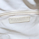 CHANEL Paris Biarritz MM Tote Bag Coated Canvas Gold Tone Silver CC Auth ac3593-22