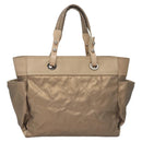 CHANEL Paris Biarritz MM Tote Bag Coated Canvas Gold Tone Silver CC Auth ac3593-2