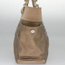 CHANEL Paris Biarritz MM Tote Bag Coated Canvas Gold Tone Silver CC Auth ac3593-4