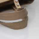 CHANEL Paris Biarritz MM Tote Bag Coated Canvas Gold Tone Silver CC Auth ac3593-8