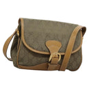 GUCCI GG Canvas Shoulder Bag Beige Gold Auth ac3606-1