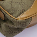 GUCCI GG Canvas Shoulder Bag Beige Gold Auth ac3606-15