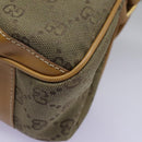 GUCCI GG Canvas Shoulder Bag Beige Gold Auth ac3606-18