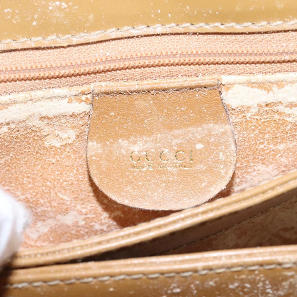 GUCCI GG Canvas Shoulder Bag Beige Gold Auth ac3606