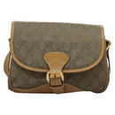 GUCCI GG Canvas Shoulder Bag Beige Gold Auth ac3606-13