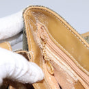 GUCCI GG Canvas Shoulder Bag Beige Gold Auth ac3606-24