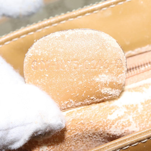 GUCCI GG Canvas Shoulder Bag Beige Gold Auth ac3606