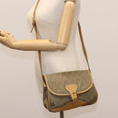 GUCCI GG Canvas Shoulder Bag Beige Gold Auth ac3606-25