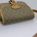 GUCCI GG Canvas Shoulder Bag Beige Gold Auth ac3606-6