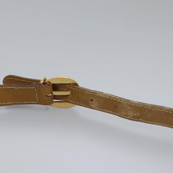 GUCCI GG Canvas Shoulder Bag Beige Gold Auth ac3606