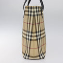 BURBERRY Nova Check Hand Bag PVC Beige Auth ac3609-3