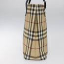 BURBERRY Nova Check Hand Bag PVC Beige Auth ac3609-4