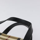 BURBERRY Nova Check Hand Bag PVC Beige Auth ac3609-8