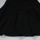 CHANEL Skirt Cotton Black CC Auth ac3620-10