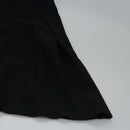 CHANEL Skirt Cotton Black CC Auth ac3620-11