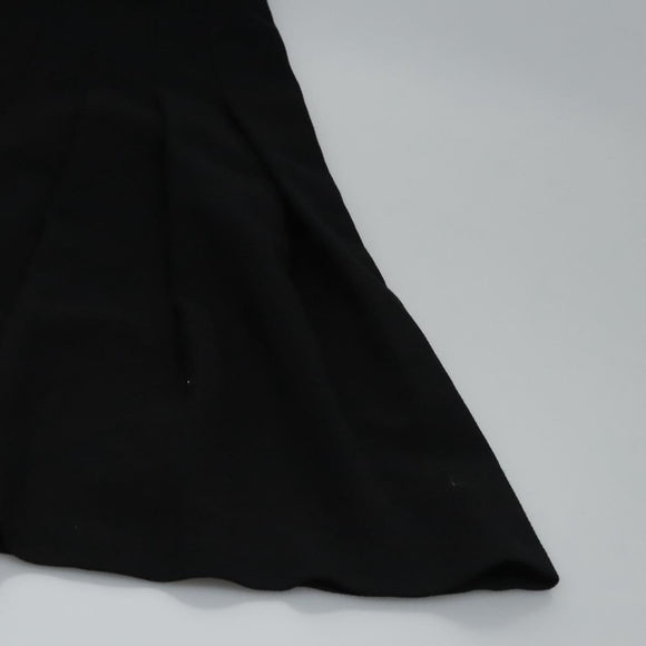 CHANEL Skirt Cotton Black CC Auth ac3620