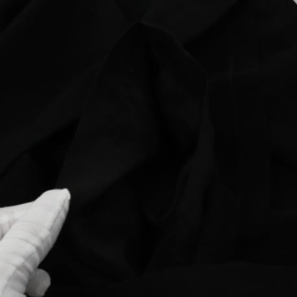 CHANEL Skirt Cotton Black CC Auth ac3620