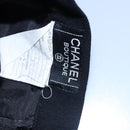CHANEL Skirt Cotton Black CC Auth ac3620-24