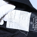 CHANEL Skirt Cotton Black CC Auth ac3620-25