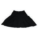 CHANEL Skirt Cotton Black CC Auth ac3620-3