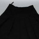 CHANEL Skirt Cotton Black CC Auth ac3620-4