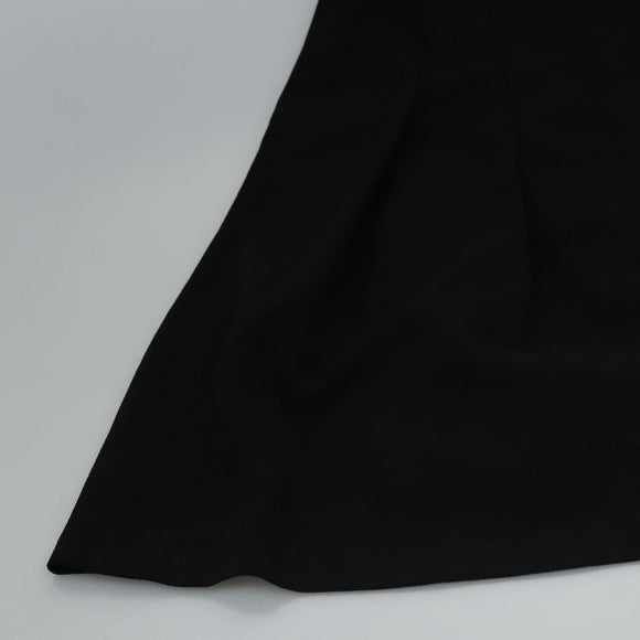 CHANEL Skirt Cotton Black CC Auth ac3620