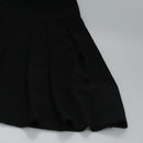 CHANEL Skirt Cotton Black CC Auth ac3620-7