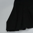 CHANEL Skirt Cotton Black CC Auth ac3620-9