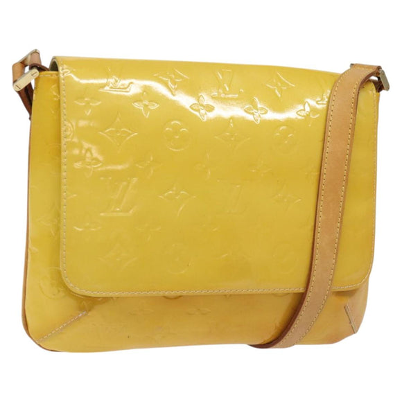 LOUIS VUITTON Monogram Vernis Thompson Street Bag Yellow M91071 LV Auth ac3631