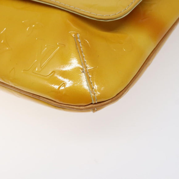 LOUIS VUITTON Monogram Vernis Thompson Street Bag Yellow M91071 LV Auth ac3631