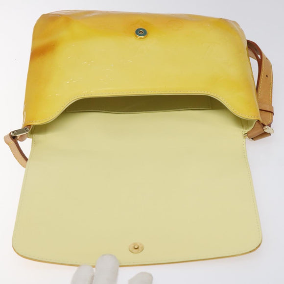 LOUIS VUITTON Monogram Vernis Thompson Street Bag Yellow M91071 LV Auth ac3631