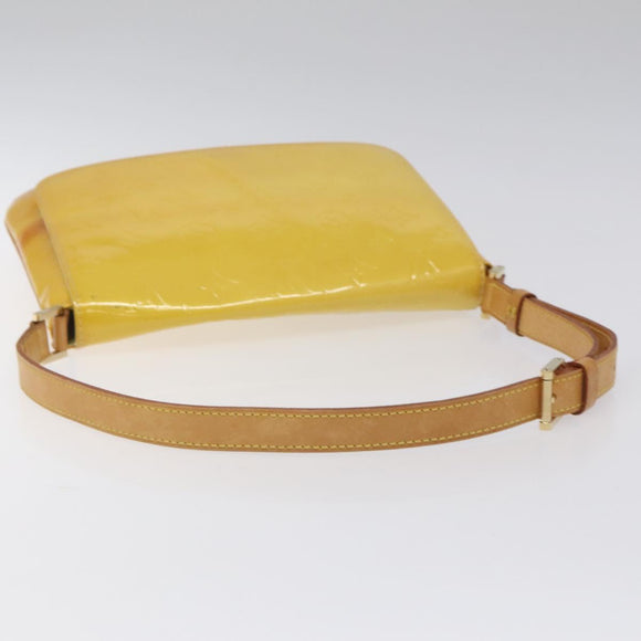 LOUIS VUITTON Monogram Vernis Thompson Street Bag Yellow M91071 LV Auth ac3631