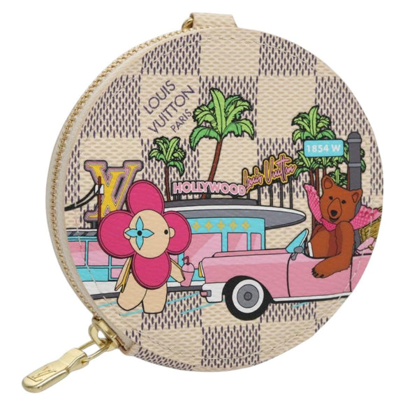 LOUIS VUITTON Damier Azur Vivienne Porte Monnaie Ron Coin N60493 LV Auth ac3633