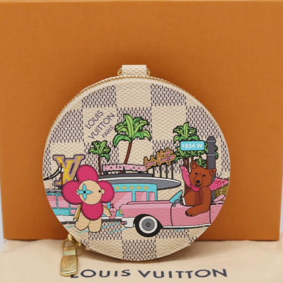 LOUIS VUITTON Damier Azur Vivienne Porte Monnaie Ron Coin N60493 LV Auth ac3633