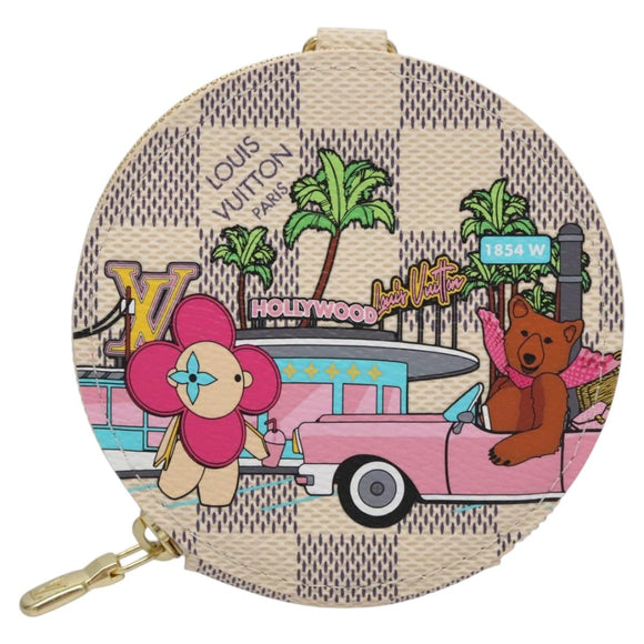 LOUIS VUITTON Damier Azur Vivienne Porte Monnaie Ron Coin N60493 LV Auth ac3633