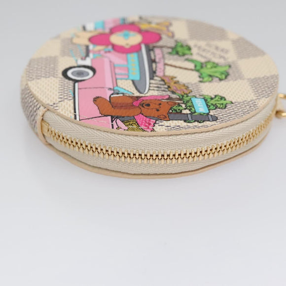 LOUIS VUITTON Damier Azur Vivienne Porte Monnaie Ron Coin N60493 LV Auth ac3633