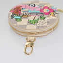 LOUIS VUITTON Damier Azur Vivienne Porte Monnaie Ron Coin N60493 LV Auth ac3633-5