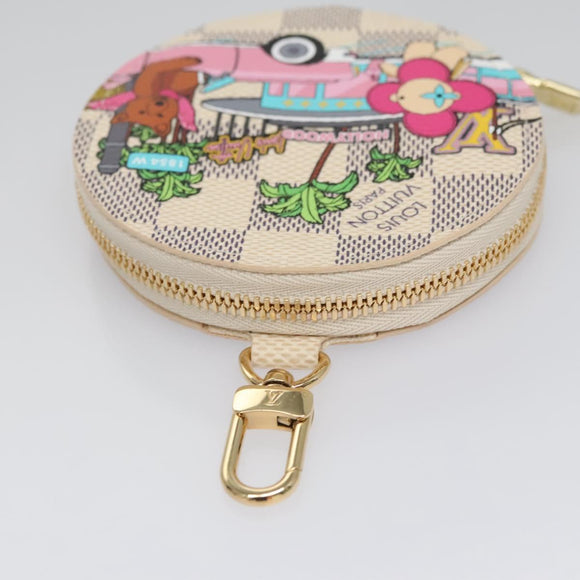 LOUIS VUITTON Damier Azur Vivienne Porte Monnaie Ron Coin N60493 LV Auth ac3633