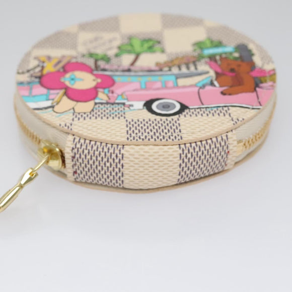LOUIS VUITTON Damier Azur Vivienne Porte Monnaie Ron Coin N60493 LV Auth ac3633