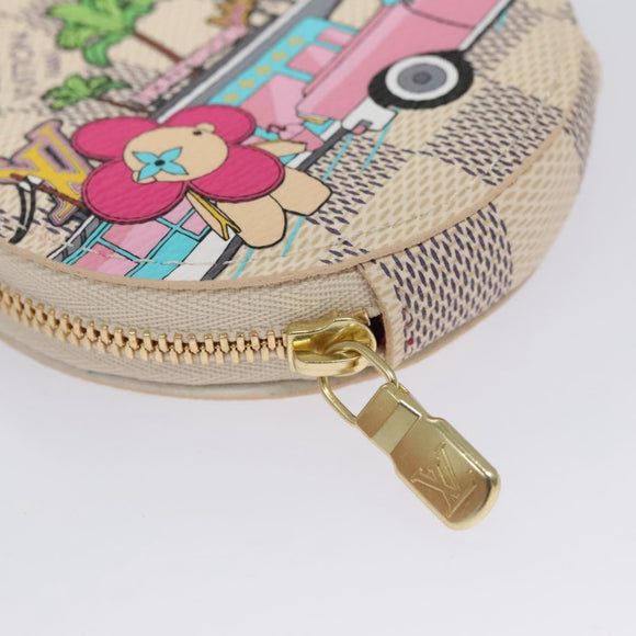 LOUIS VUITTON Damier Azur Vivienne Porte Monnaie Ron Coin N60493 LV Auth ac3633