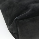 GUCCI Hand Bag Suede Black 002 2113 0475 Auth ac3642-11