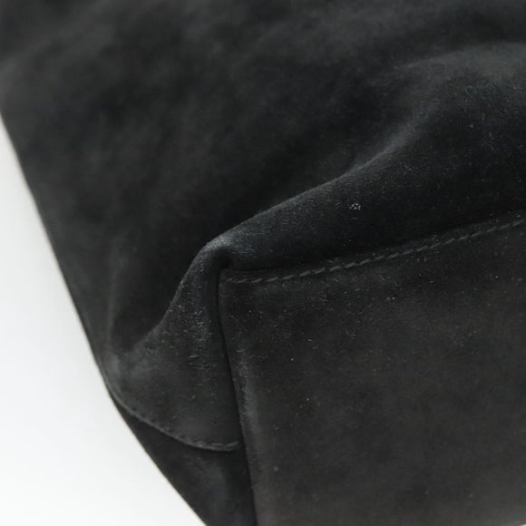 GUCCI Hand Bag Suede Black 002 2113 0475 Auth ac3642