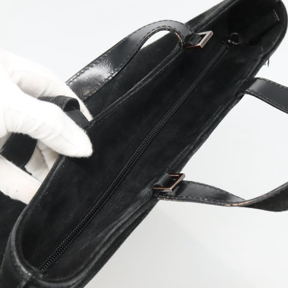 GUCCI Hand Bag Suede Black 002 2113 0475 Auth ac3642