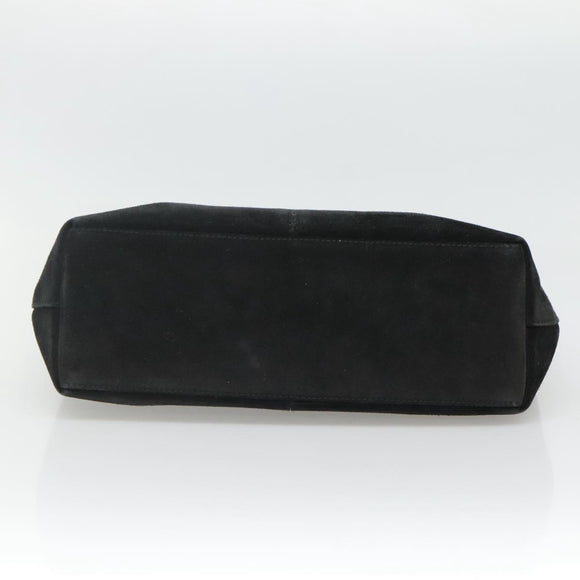 GUCCI Hand Bag Suede Black 002 2113 0475 Auth ac3642