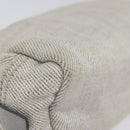 PRADA Pouch Canvas Gray Gold Auth ac3649-16