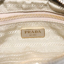 PRADA Pouch Canvas Gray Gold Auth ac3649-17