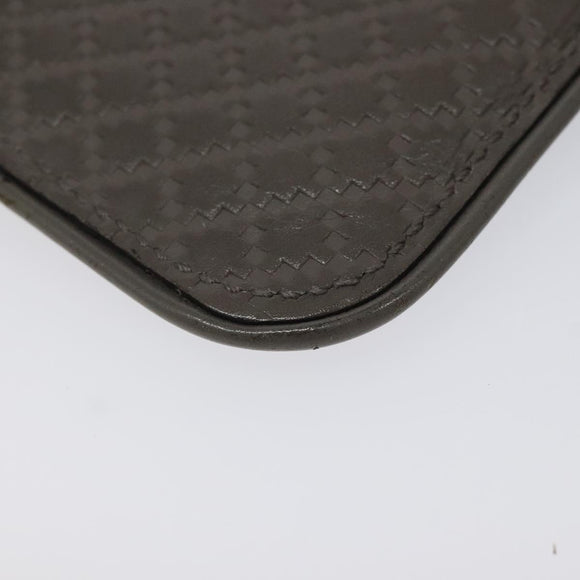 GUCCI Diamante Coin Purse Leather Gray 250467 Auth ac3658
