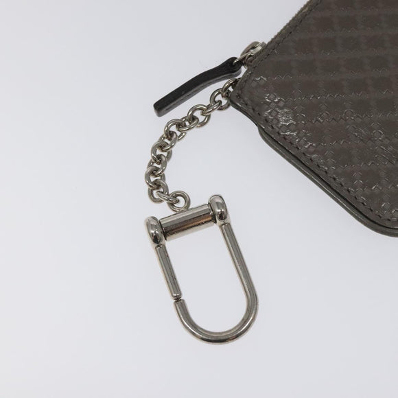 GUCCI Diamante Coin Purse Leather Gray 250467 Auth ac3658