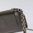 GUCCI Diamante Coin Purse Leather Gray 250467 Auth ac3658-8